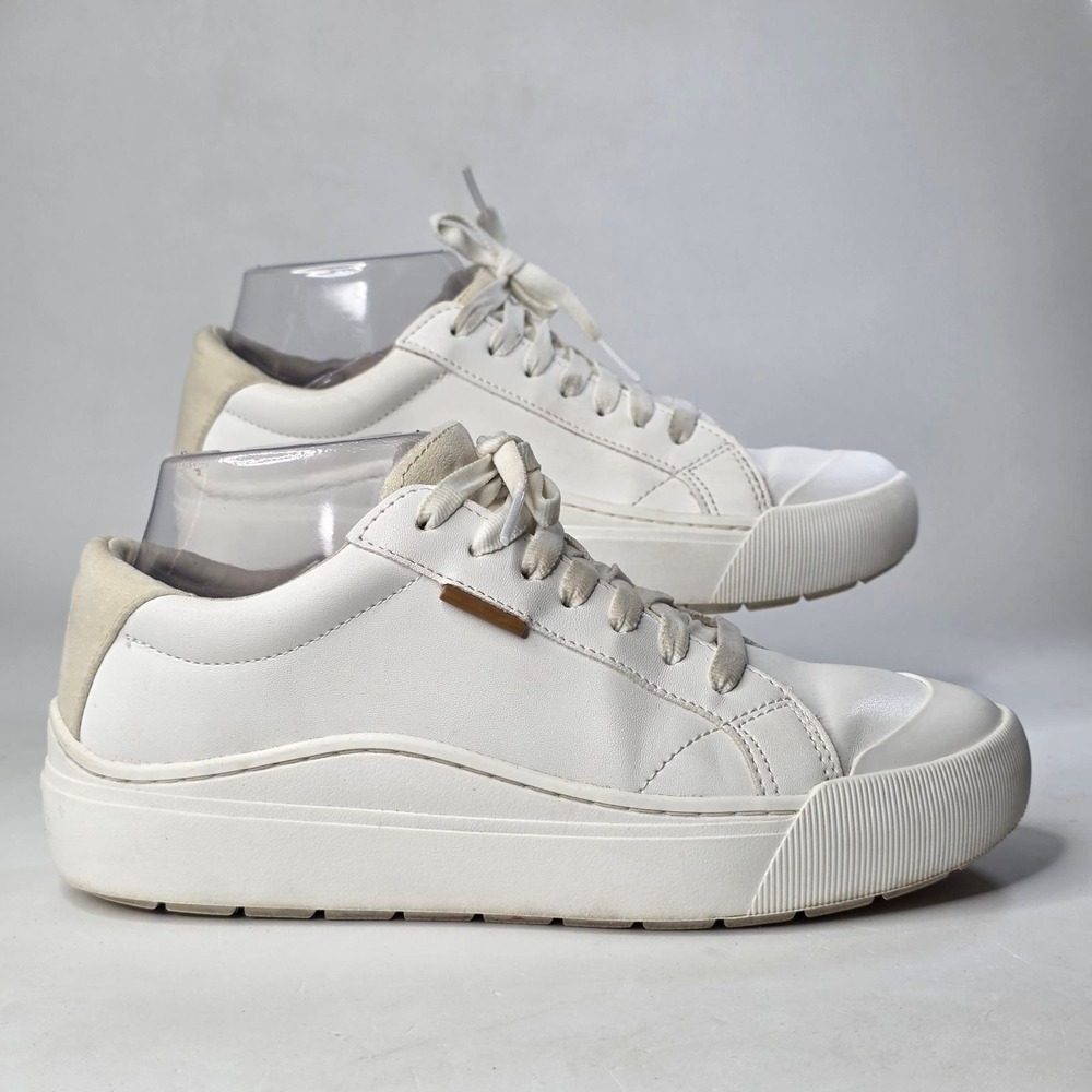 Dr. Scholls Time Off Platform Sneakers White Lace Up Low Top Womens 7.5 M